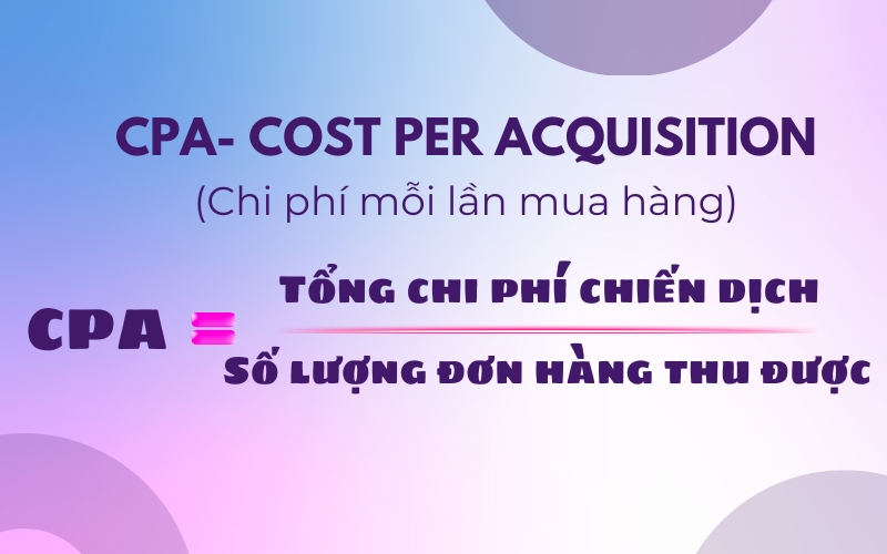 CPA chi phí cho mỗi đơn hàng 