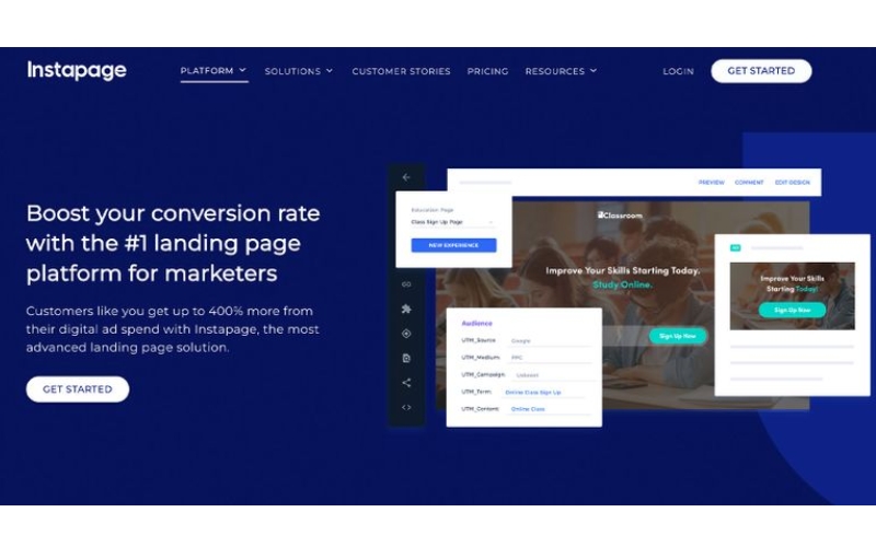 Instapage công cụ thiết kế website