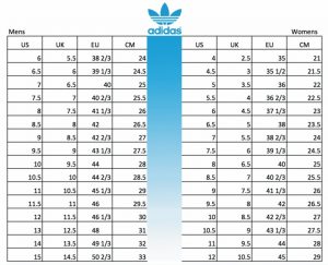 bảng size gaify adidas